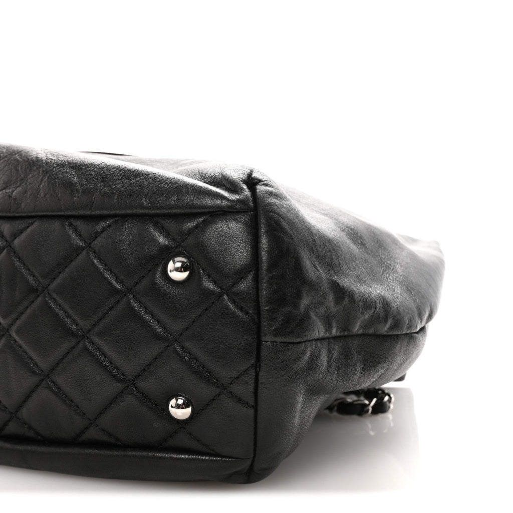 Calfskin Large Trianon Tote Black