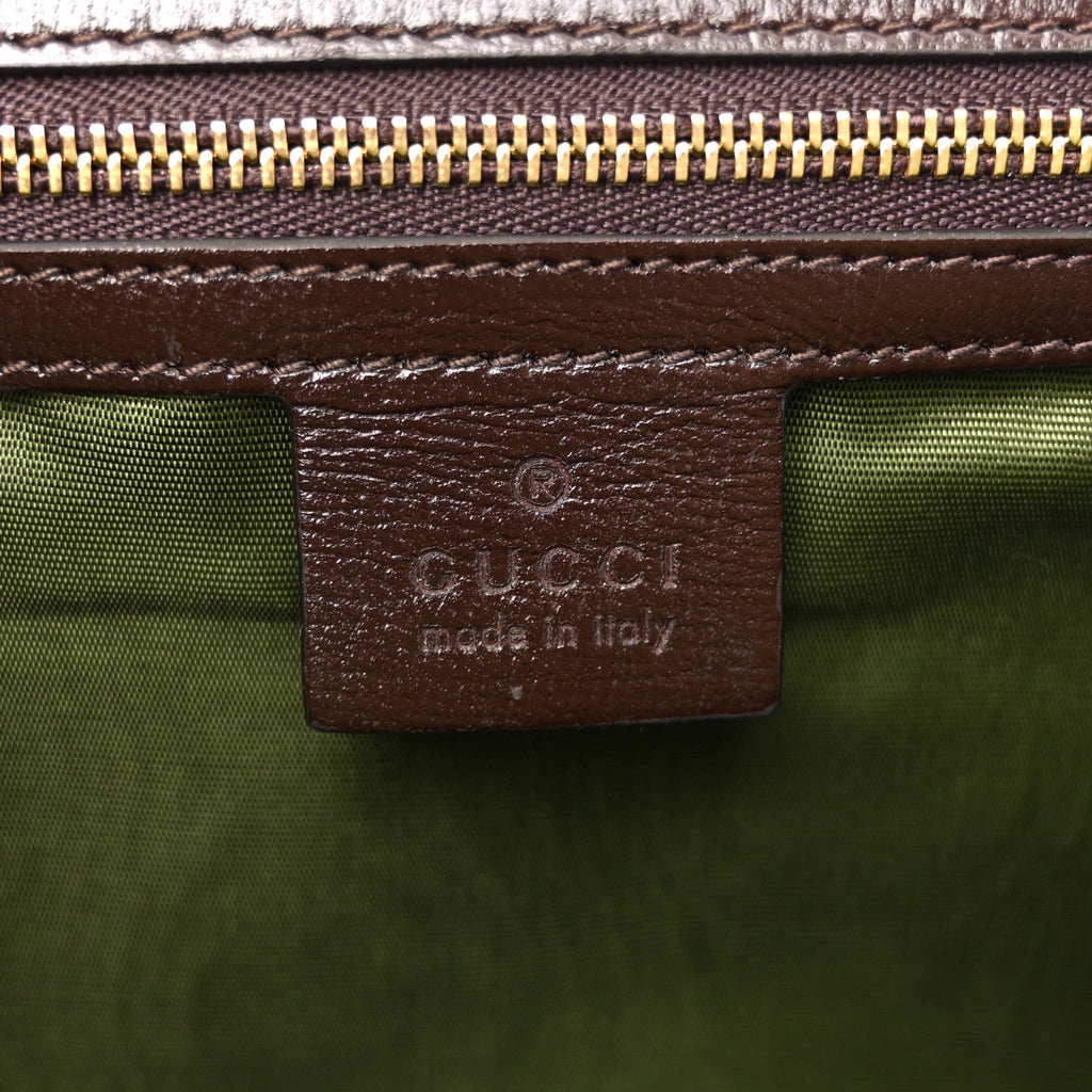 Suede Medium Torchon GG Ring Shoulder Bag Reflex Brown