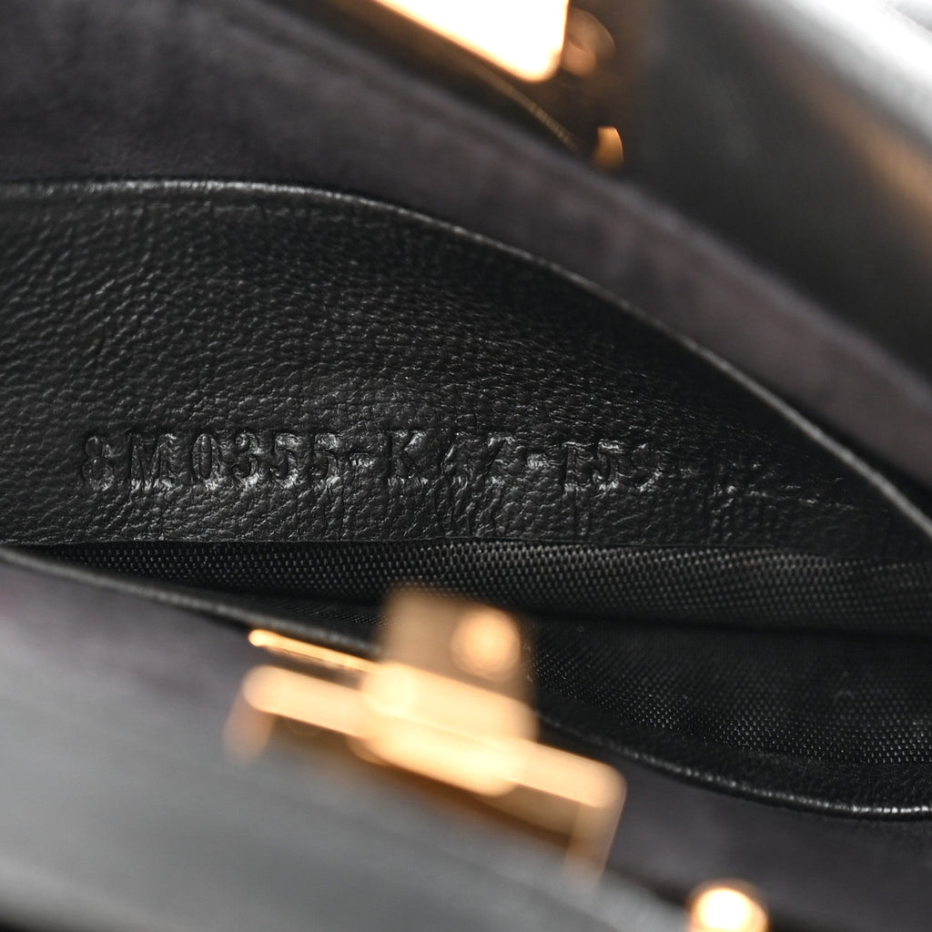 Nappa Micro Peekaboo Iconic Satchel Black