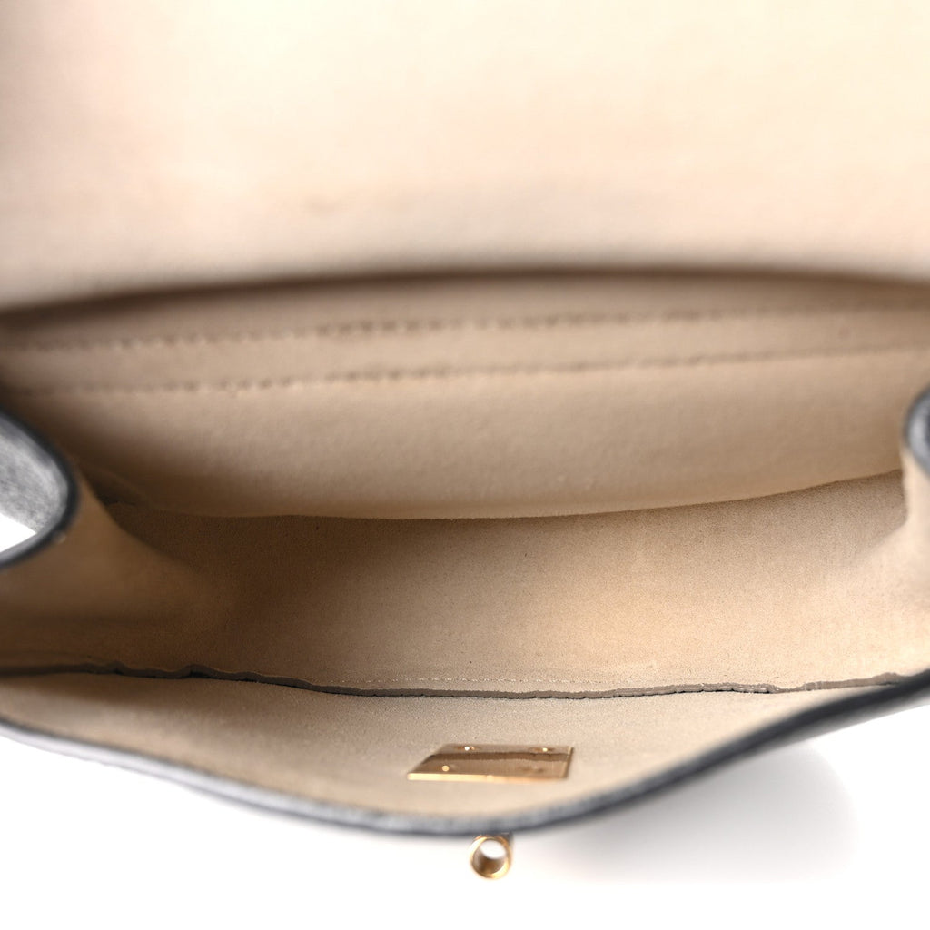 Grained Lambskin Mini Drew Shoulder Bag Black
