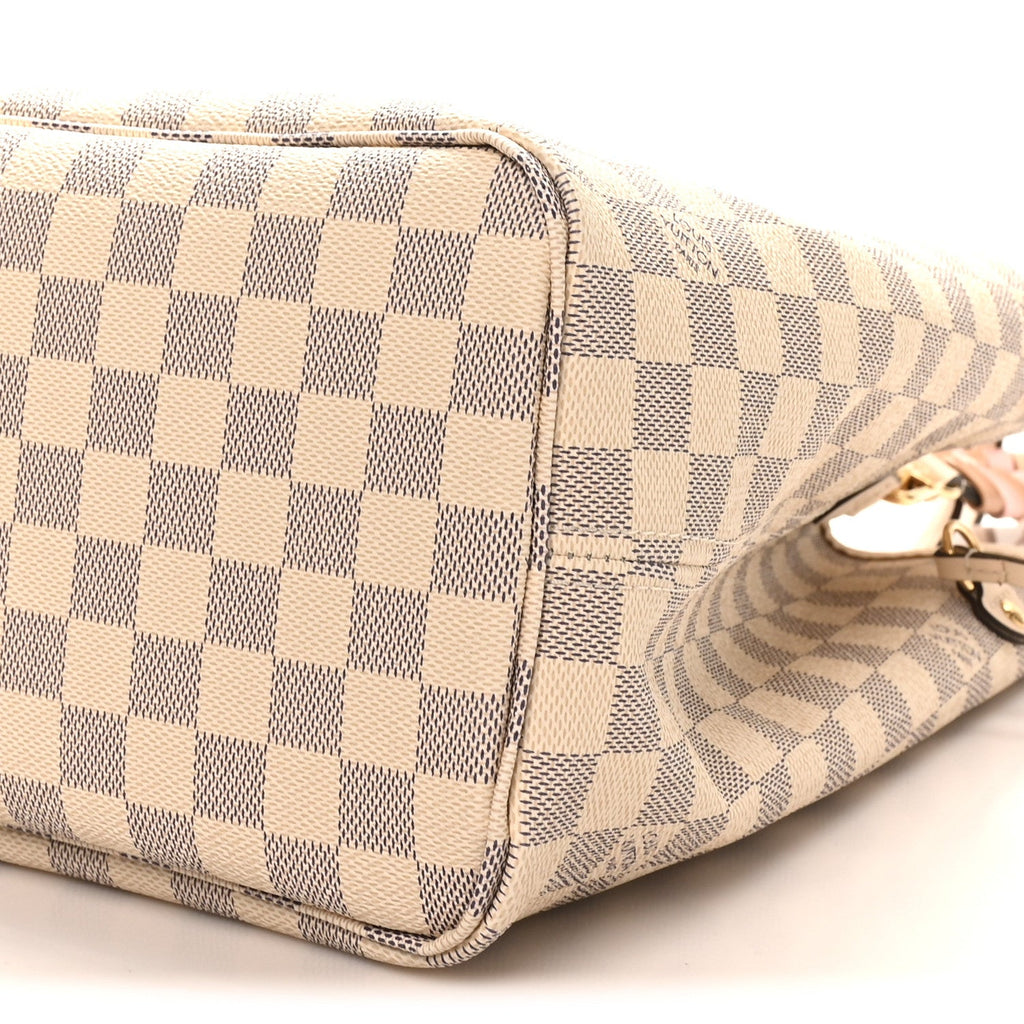 Damier Azur Braided Neverfull MM Pink