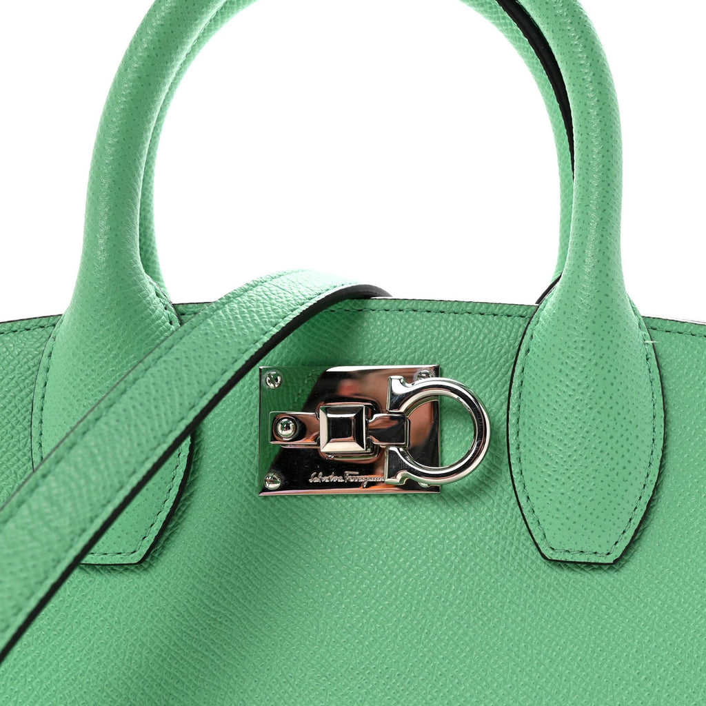 Hammered Calfskin Small The Studio Box Bag Fresh Mint