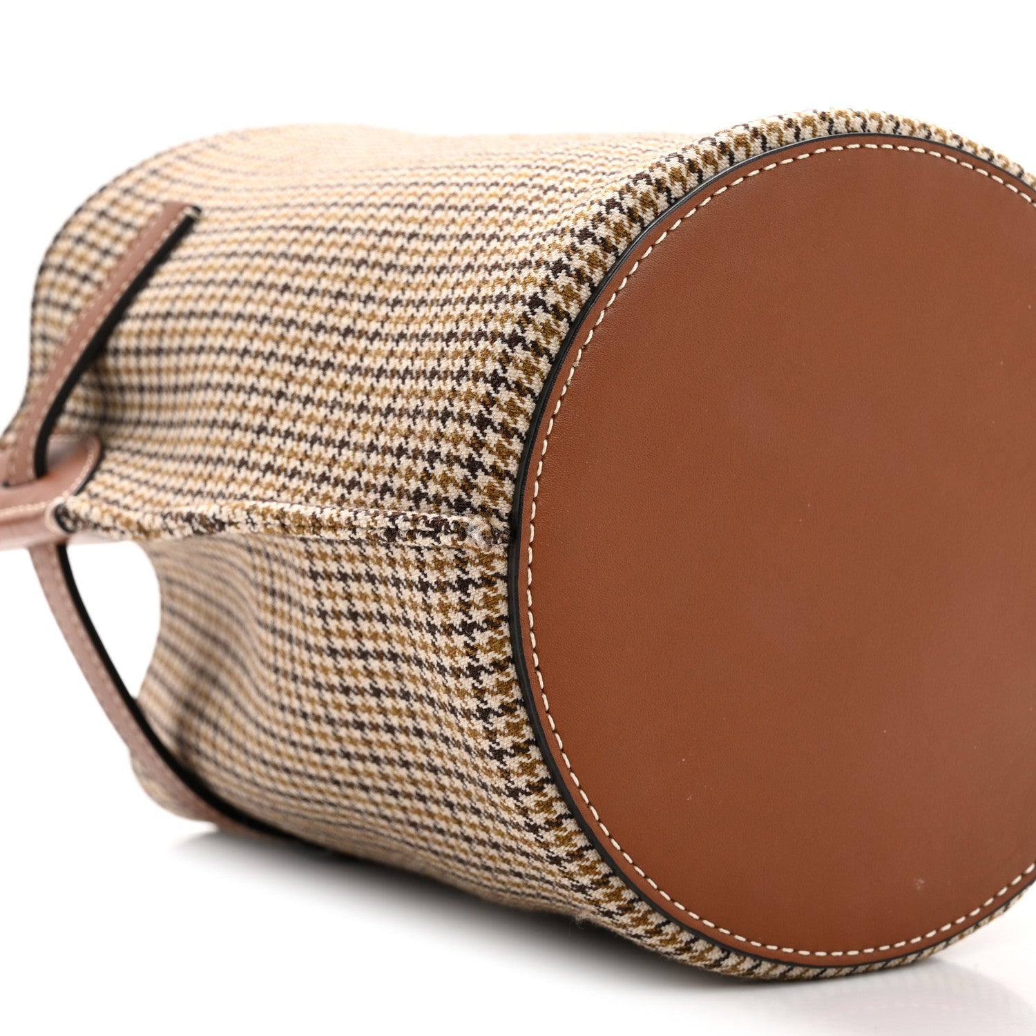 Smooth Calfskin Tweed Nano Big Bag Bucket Tan