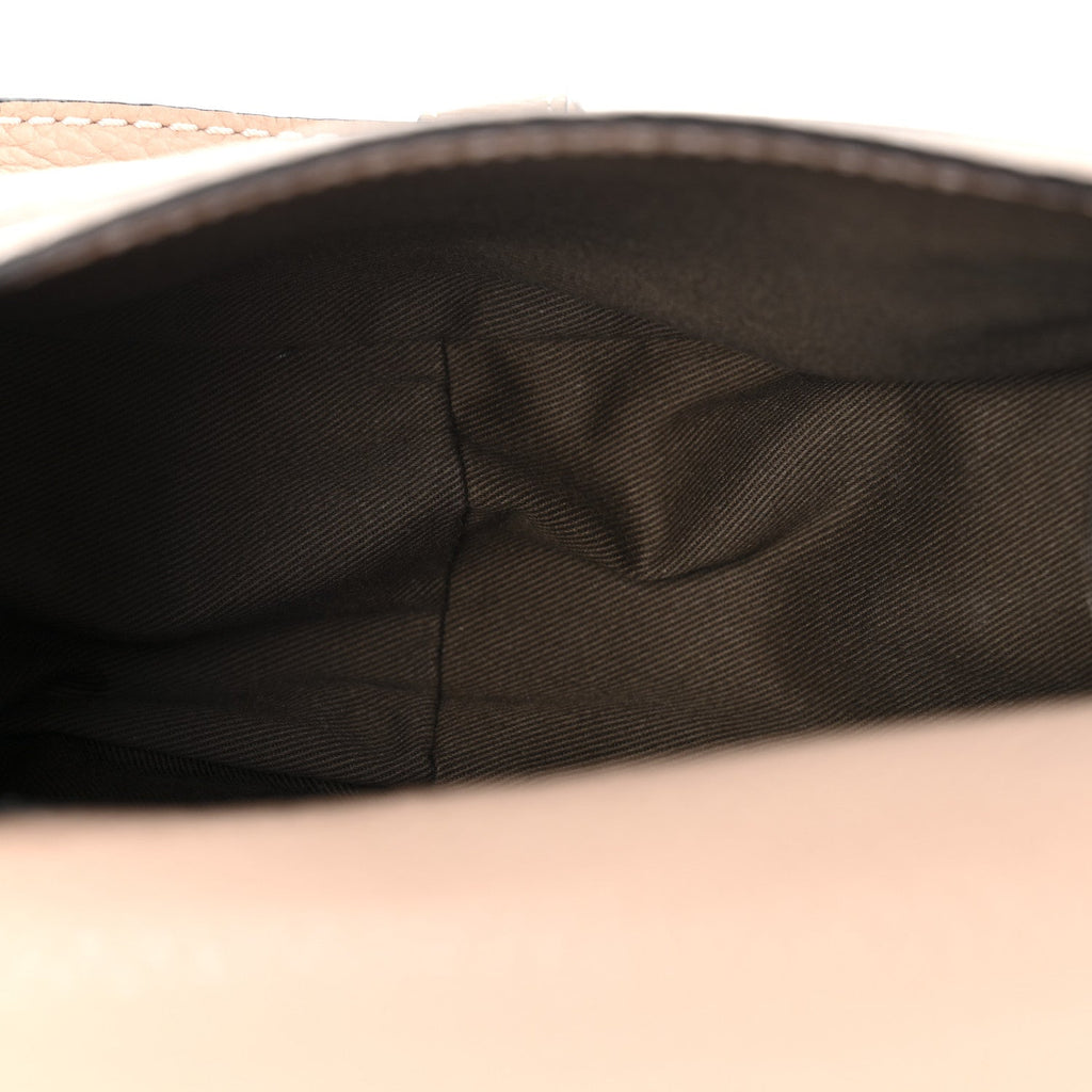 Grained Calfskin Small Marcie Saddle Bag Blossom Pink