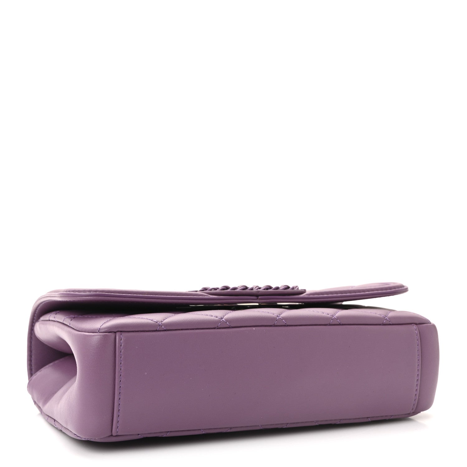 Lambskin Quilted Small CC Filigree Flap Purple
