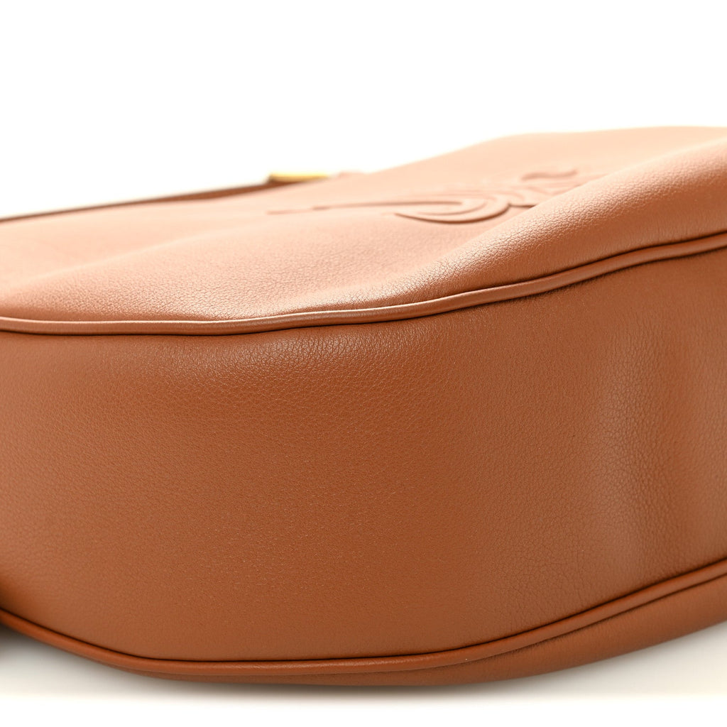 Supple Calfskin Medium Triomphe Heloise Shoulder Bag Tan
