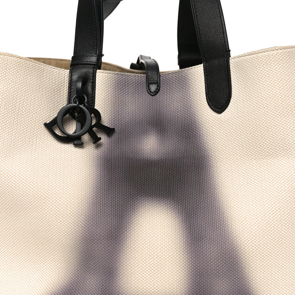 Canvas Large Eiffel Tower Toujours Beige Black