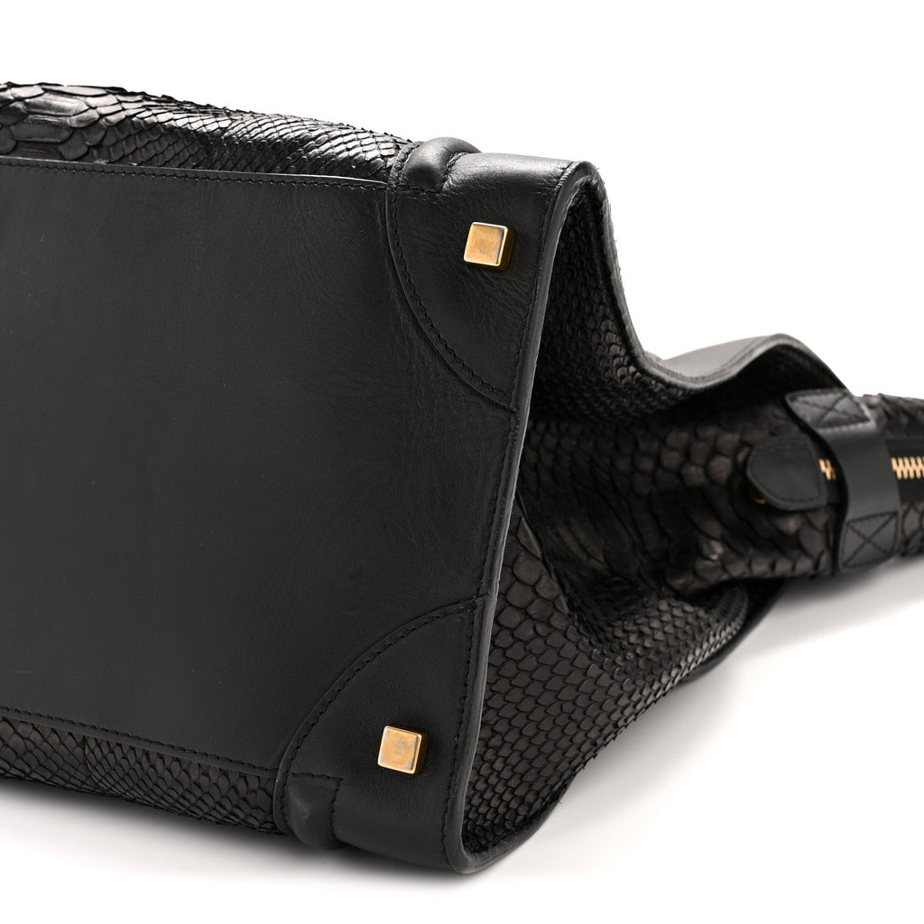 Snakeskin Large Luggage Black
