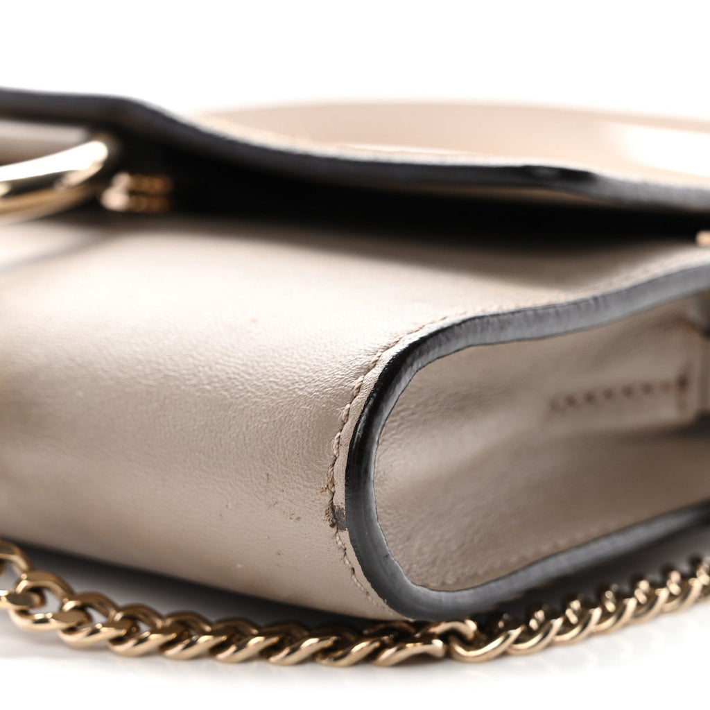 Suede Calfskin Mini Faye Shoulder Bag Motty Grey