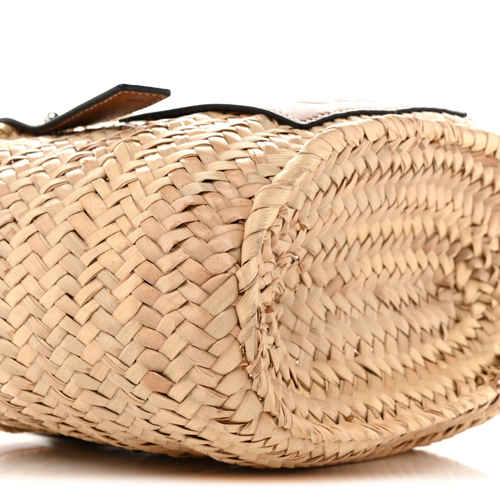 Raffia Basket Tote Bag Natural Tan