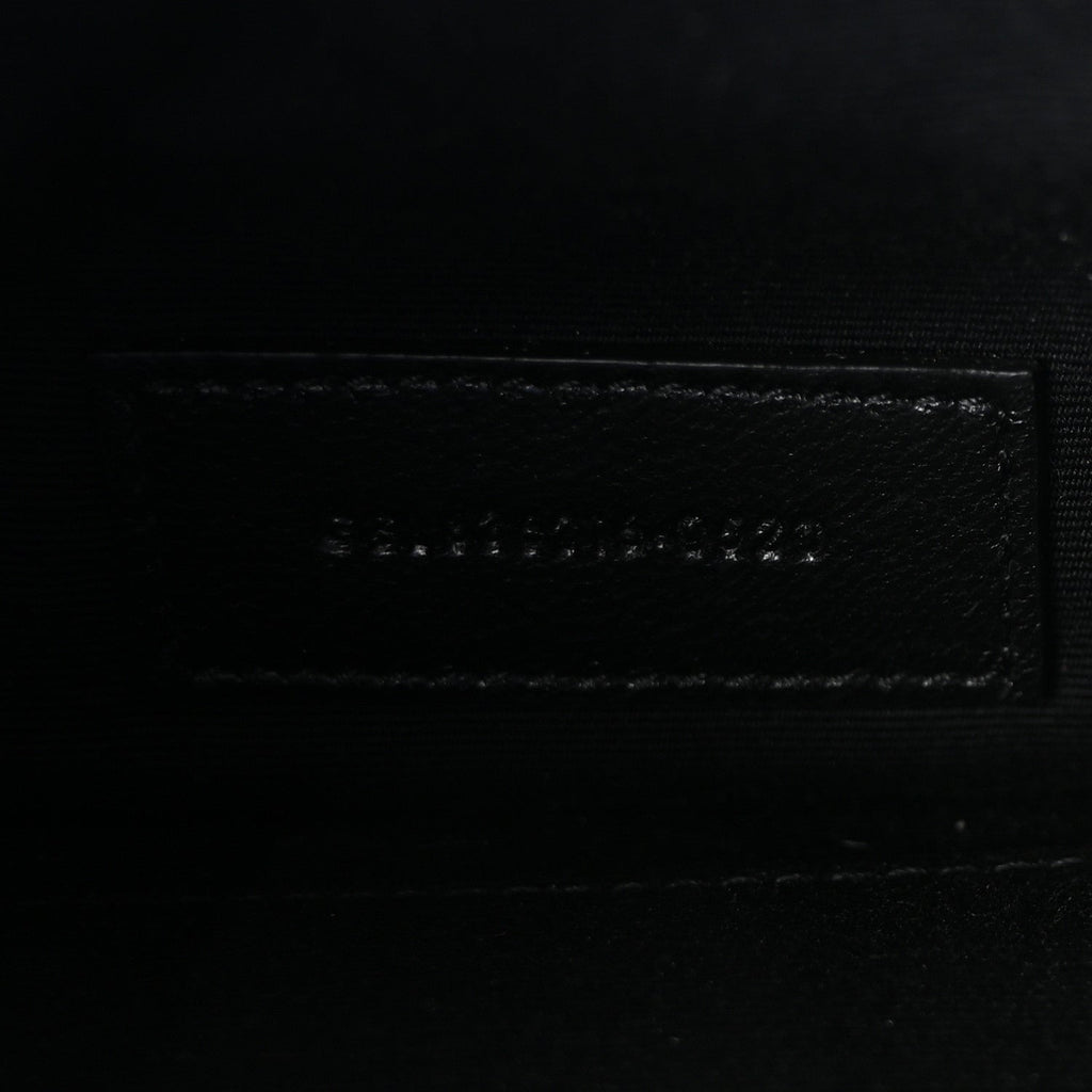 Smooth Calfskin Monogram Zip Bill Pouch Black