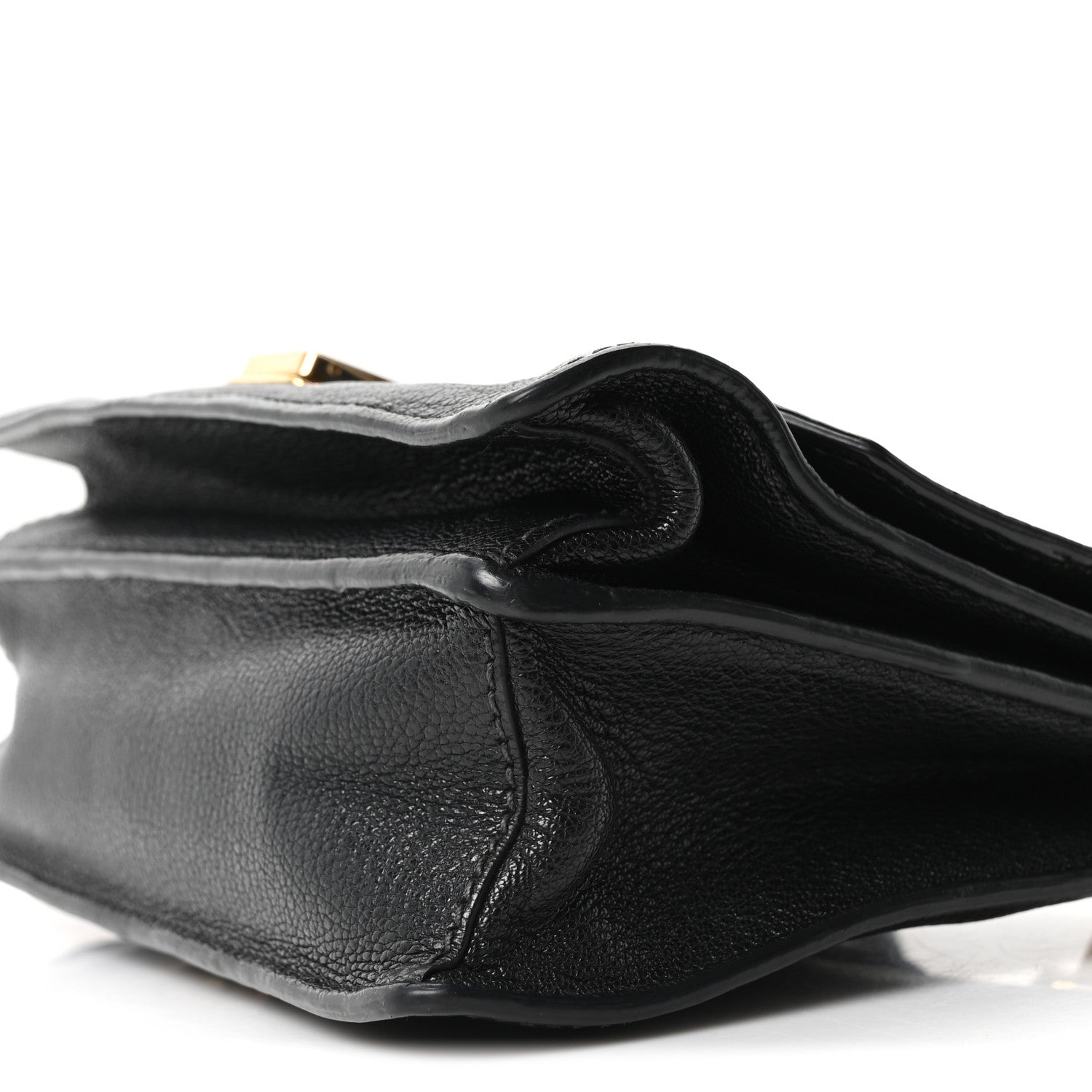Goatskin Madras Crossbody Bag Black