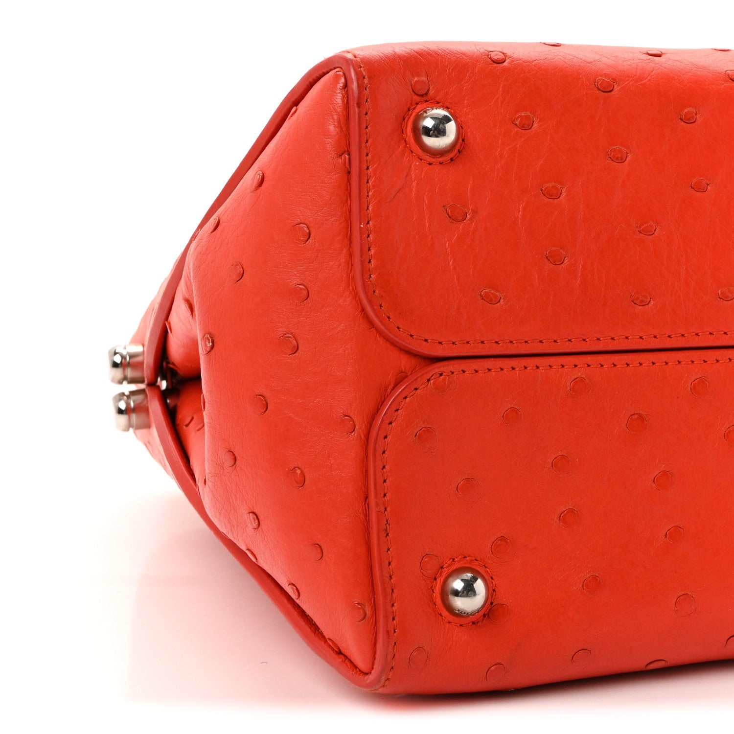 Ostrich Large Open Bar Tote Orange