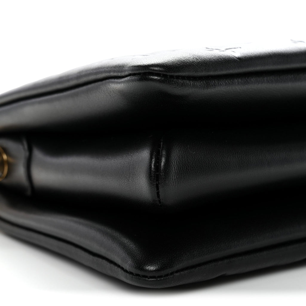 Lambskin Embossed Monogram Coussin BB Black