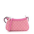 X PALACE GG Supreme Monogram Palace Textured Dollar Calfskin Shoulder Bag Pink Pale Rose Palace