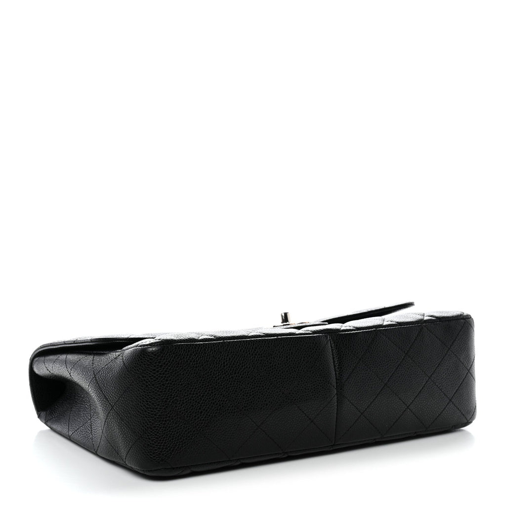 Caviar Quilted Jumbo Single Flap Black