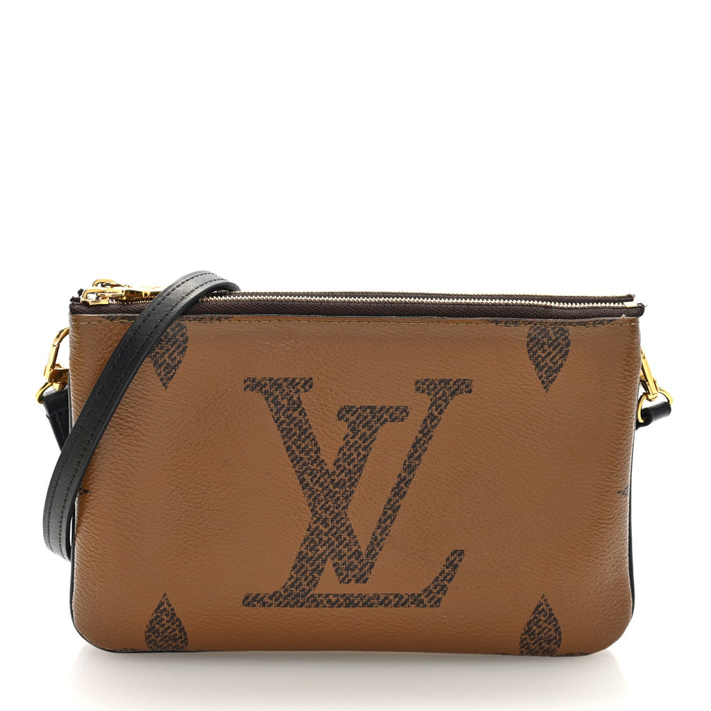 Reverse Monogram Giant Double Zip Pochette