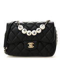 Lambskin Quilted Small My Precious Flap Black