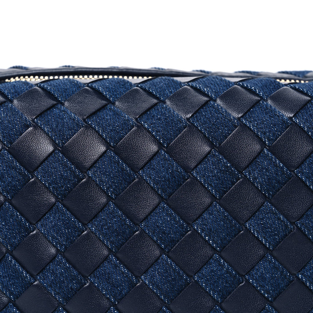 Nappa Denim Intrecciato Mini Wallace Abyss Indigo