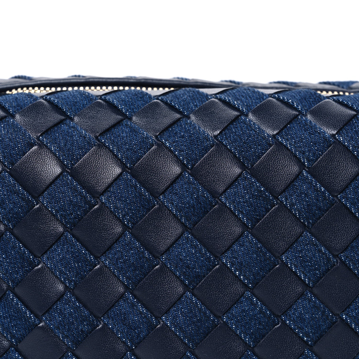 Nappa Denim Intrecciato Mini Wallace Abyss Indigo
