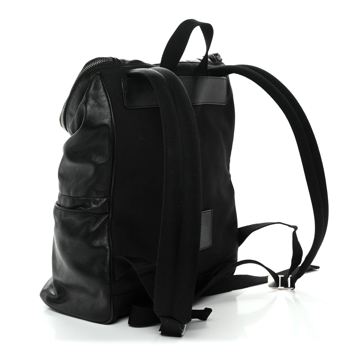 Canvas Calfskin Sid Backpack Black