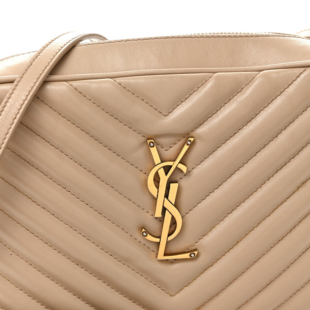Calfskin Matelasse Monogram Lou Camera Bag Dark Beige