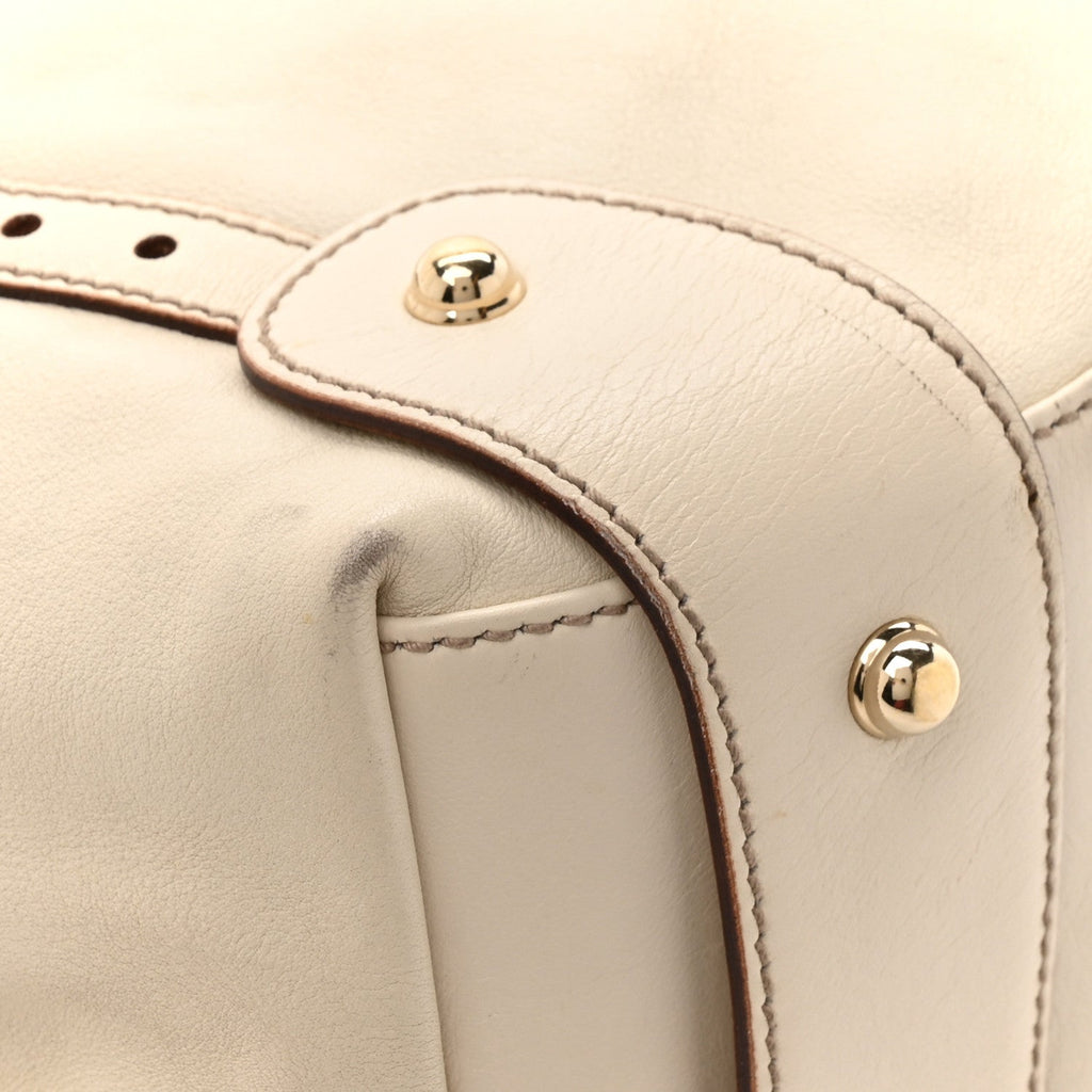 Calfskin Medium Pelham Shoulder Bag Off White