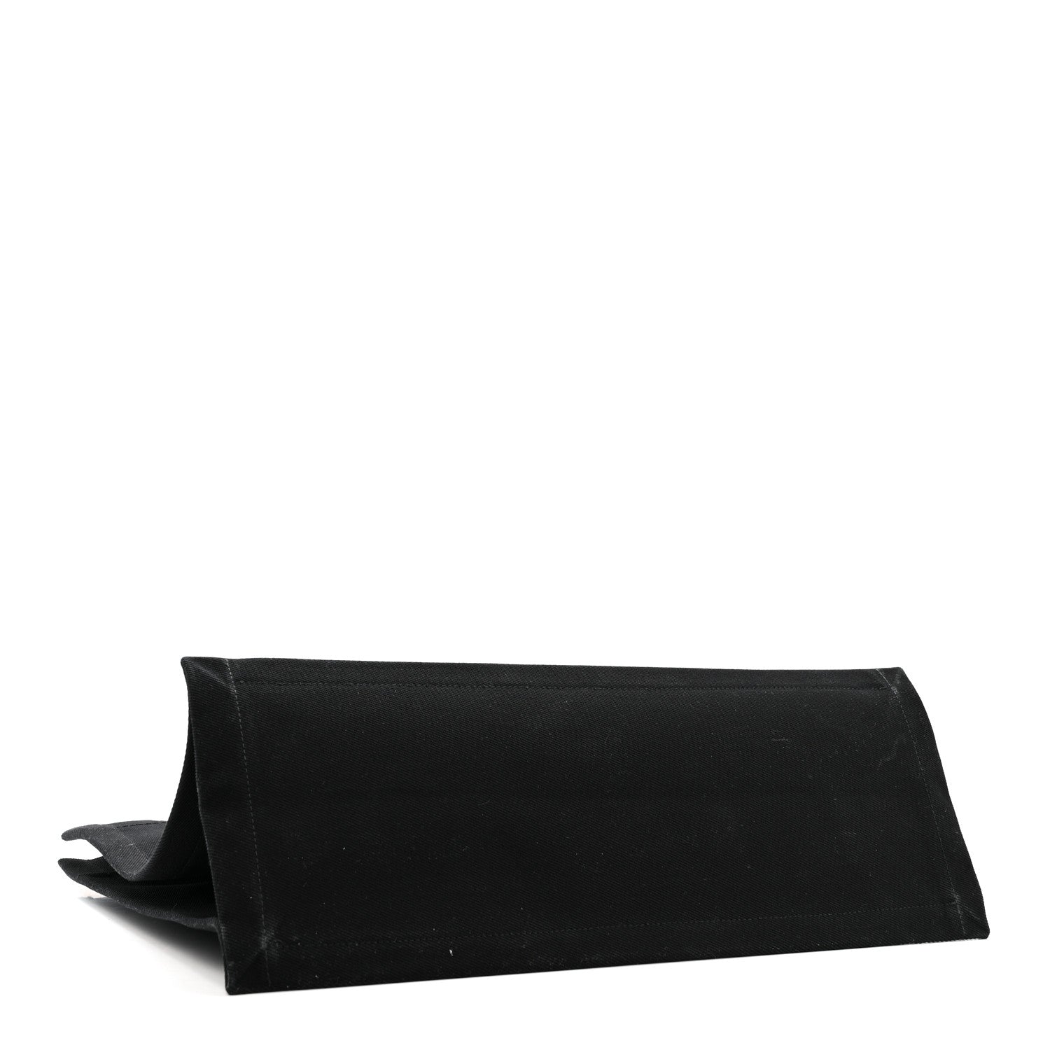 Linen Calfskin Rive Gauche Tote Black