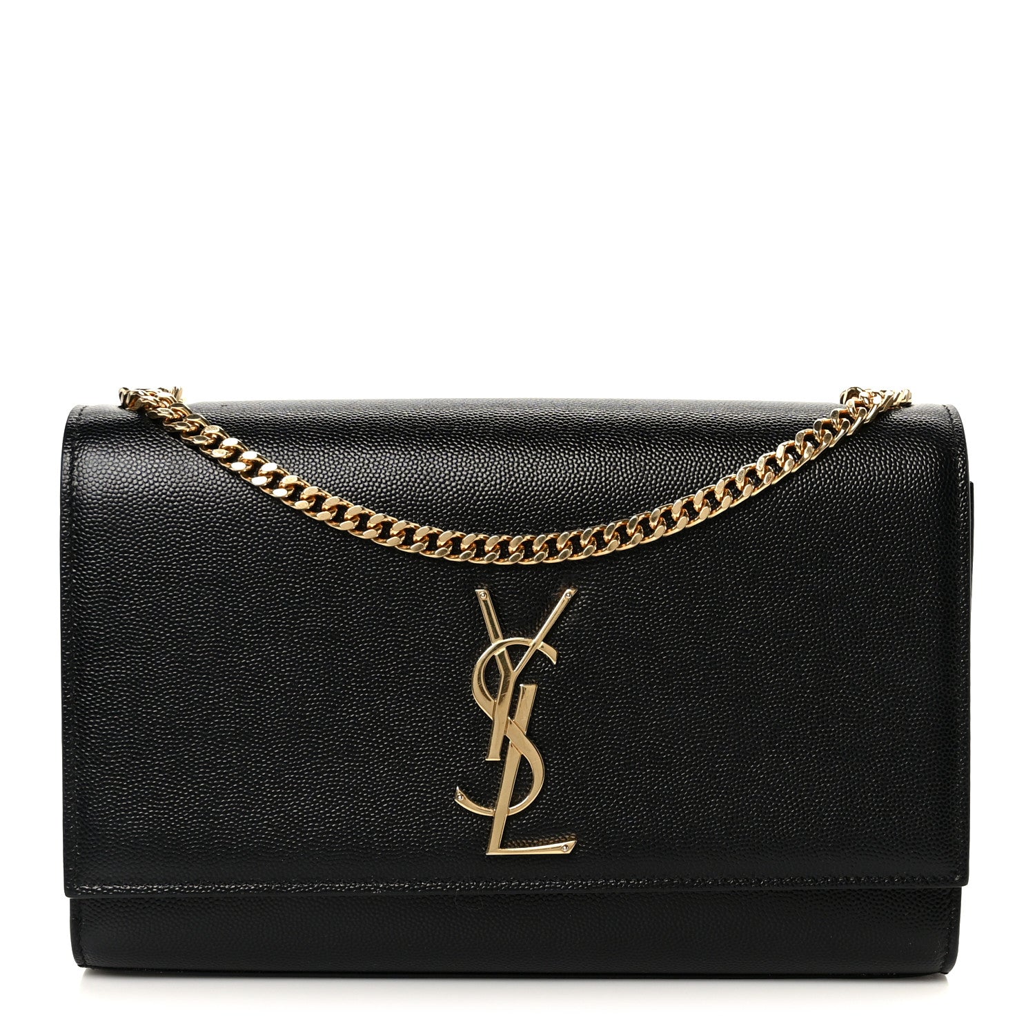 Grain De Poudre Medium Classic Monogram Kate Satchel Black