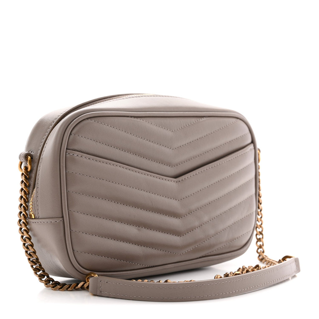 Calfskin Matelasse Monogram Mini Lou Camera Bag Taupe
