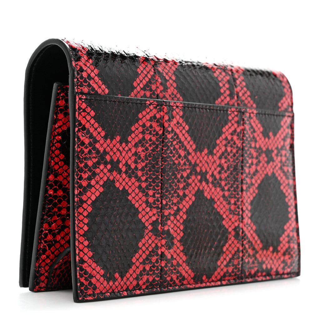 Ayers Monogram Toy Kate Strap Wallet Black Red
