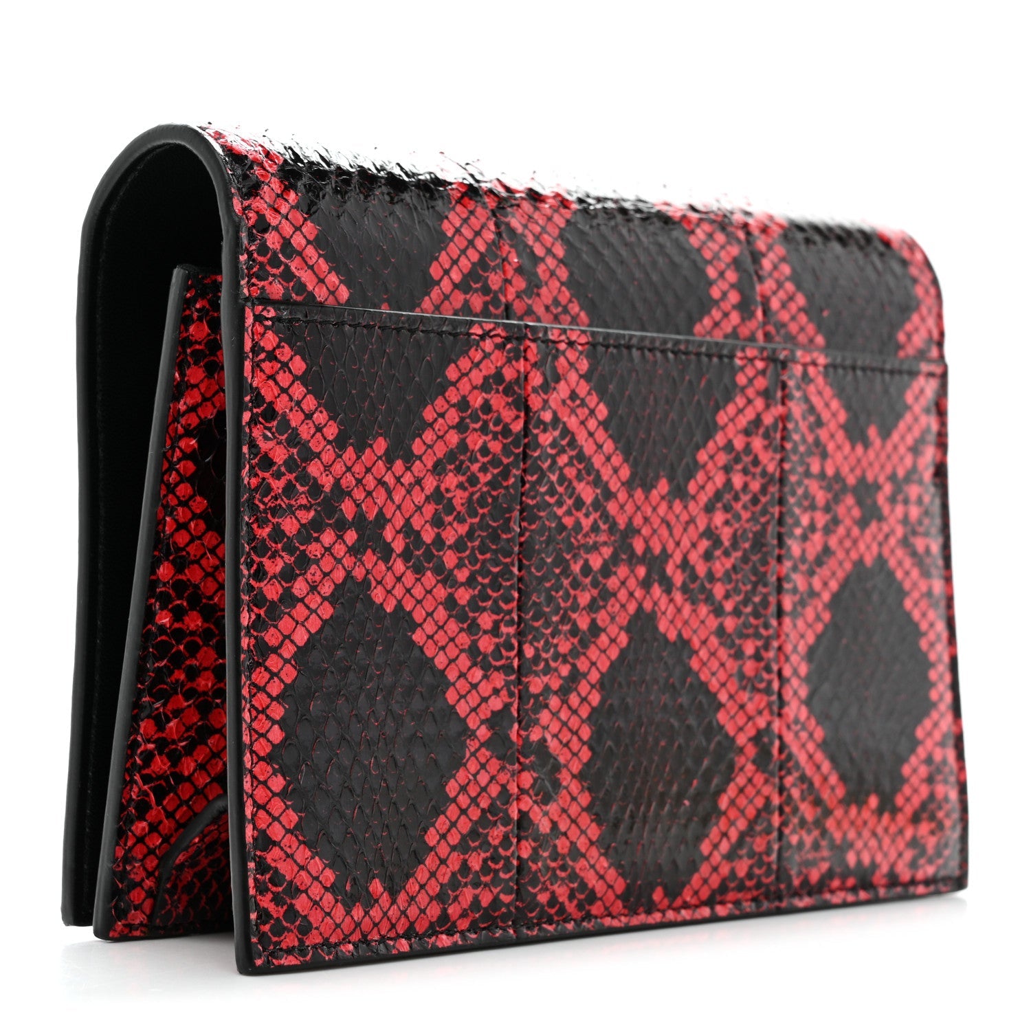Ayers Monogram Toy Kate Strap Wallet Black Red