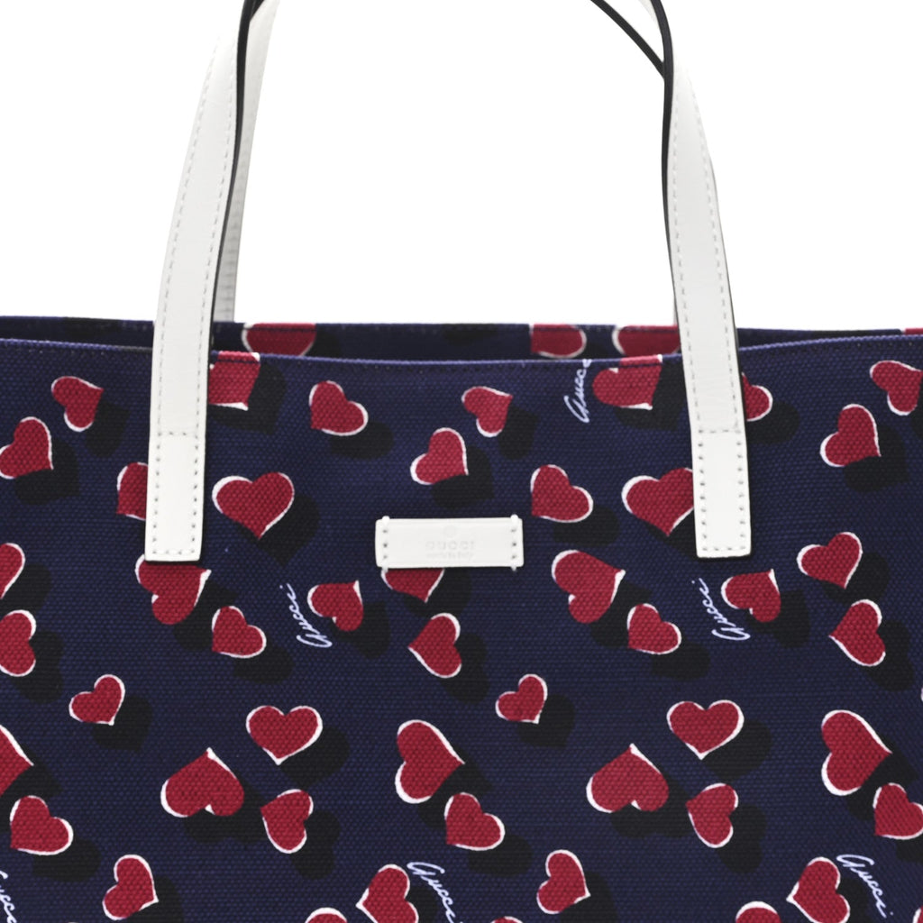 Canvas Heartbeat Print Medium Tote New Wine