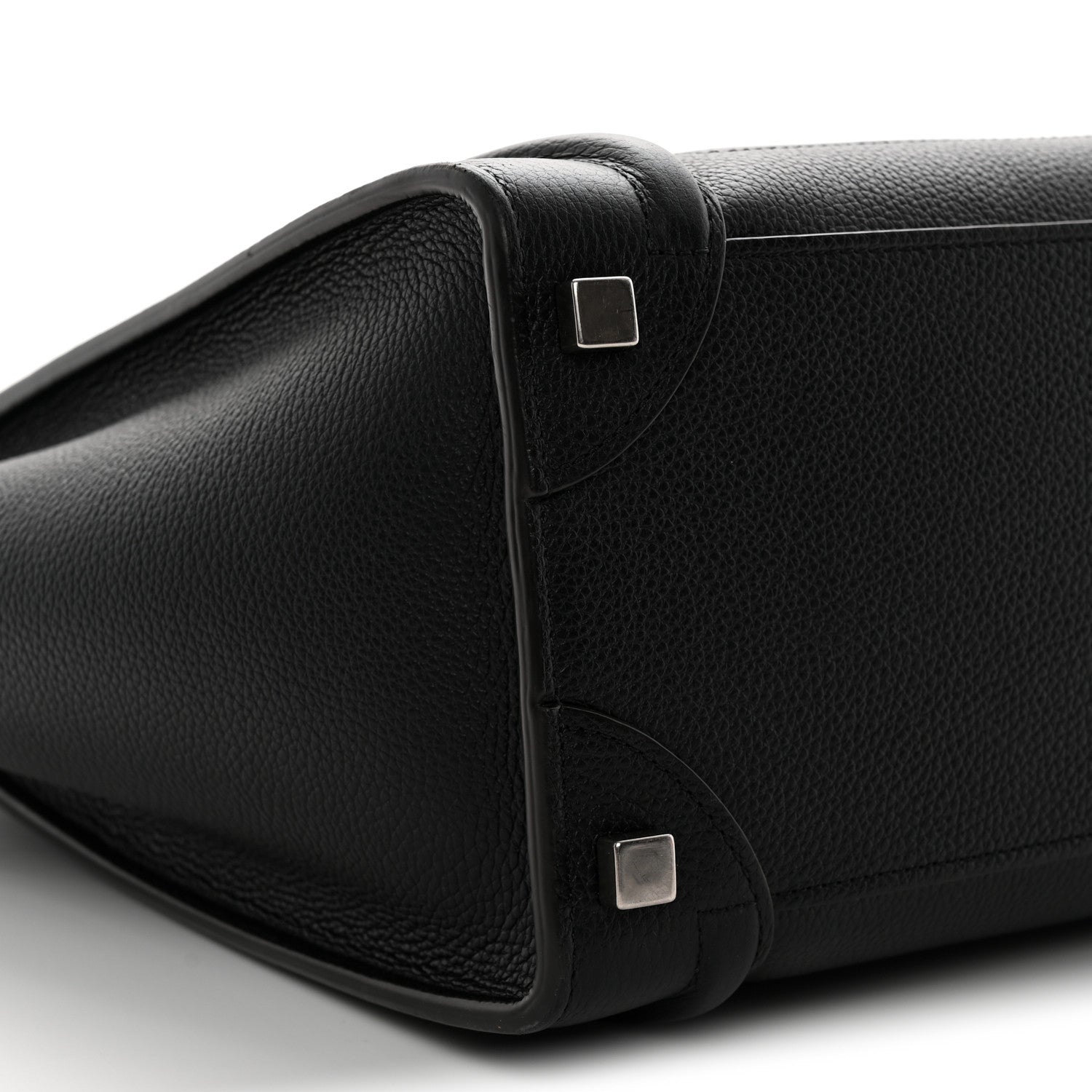 Drummed Calfskin Micro Luggage Black