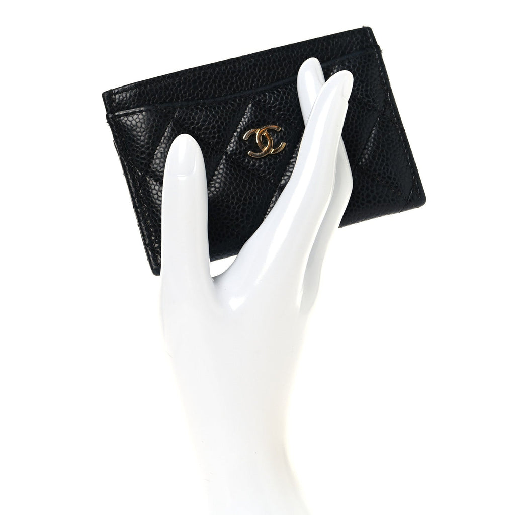 Caviar Quilted  Holder Black