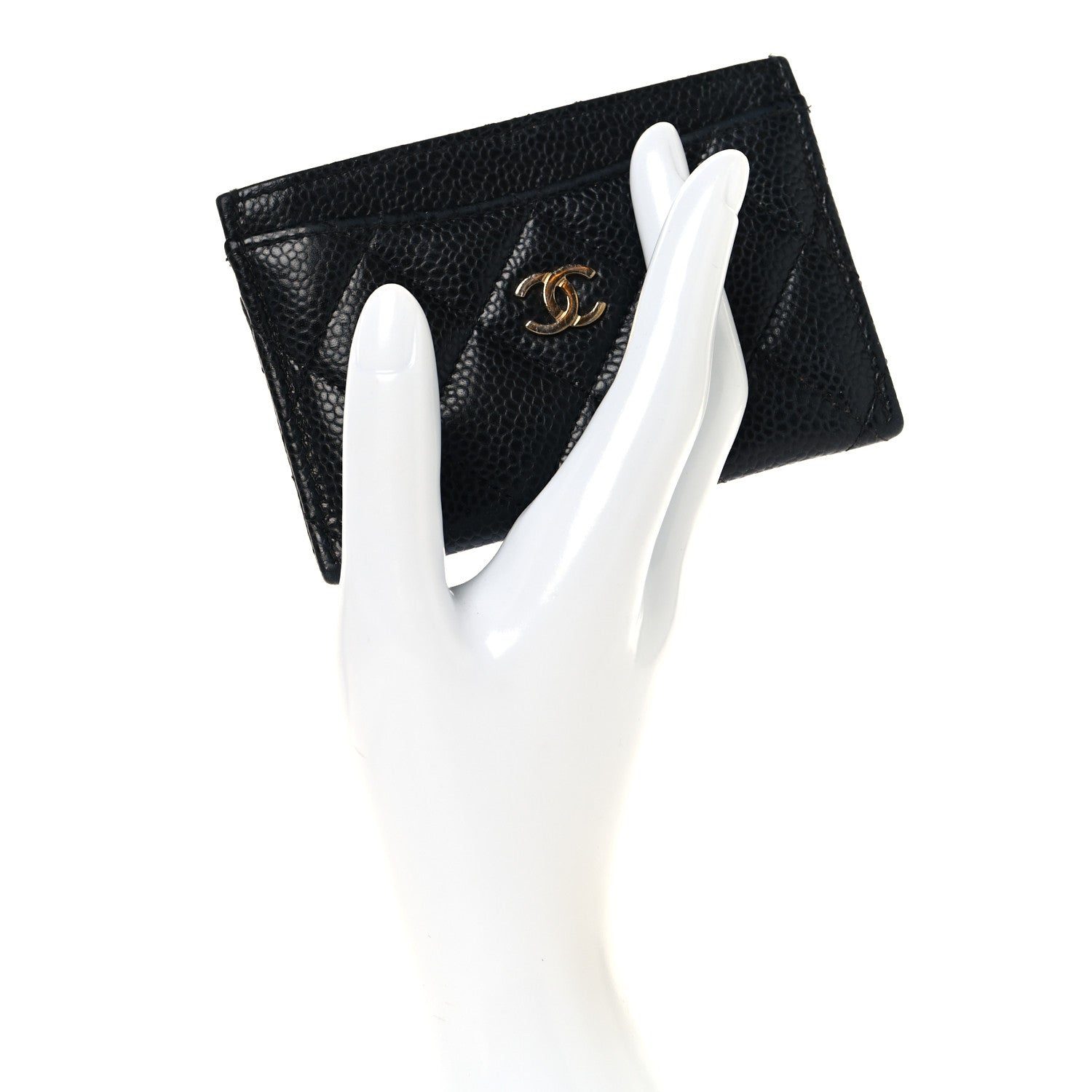 Caviar Quilted  Holder Black