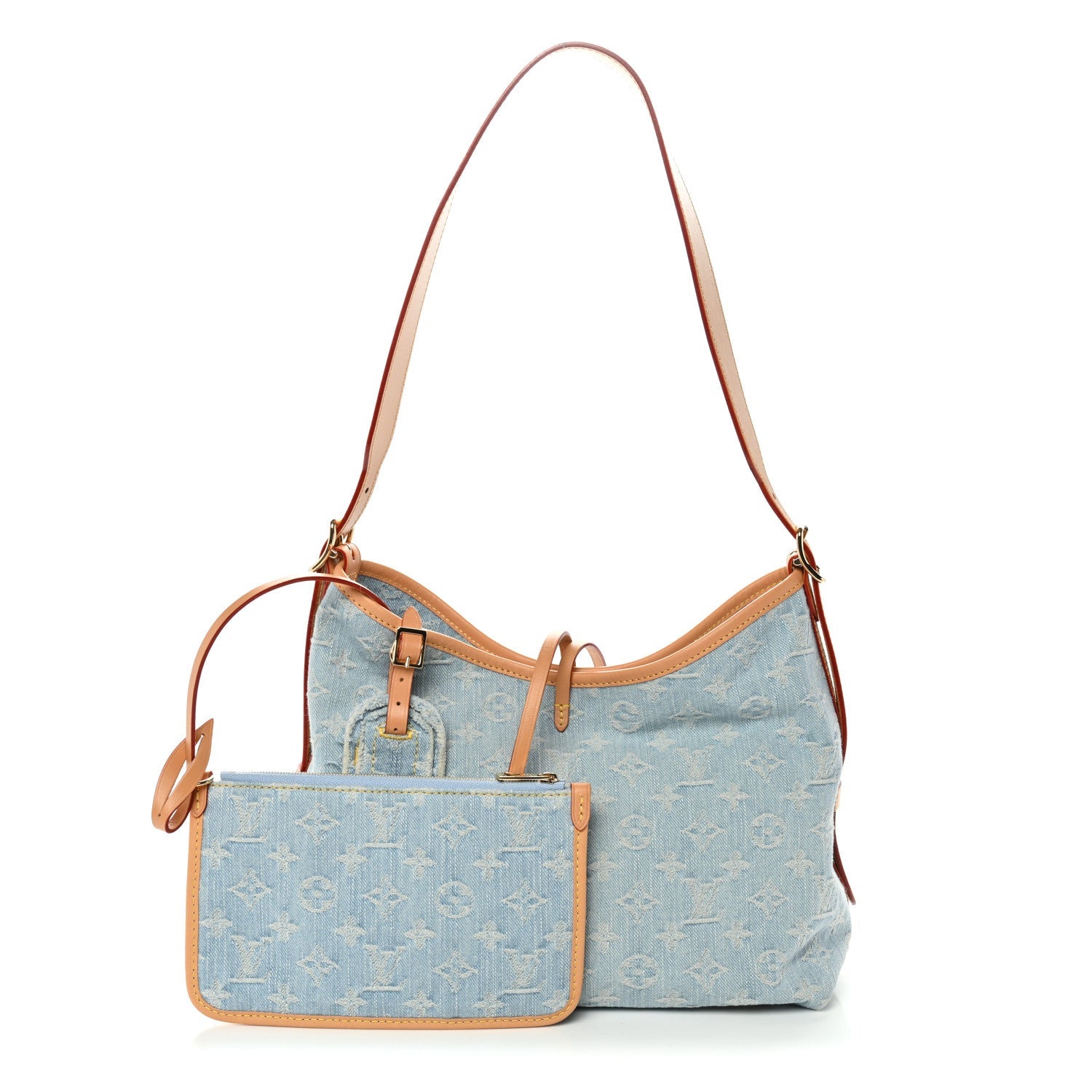 Monogram Denim CarryAll PM Sky Blue