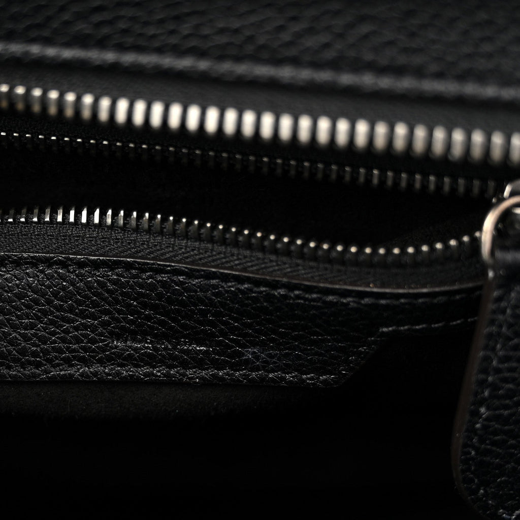 Drummed Calfskin Micro Luggage Black