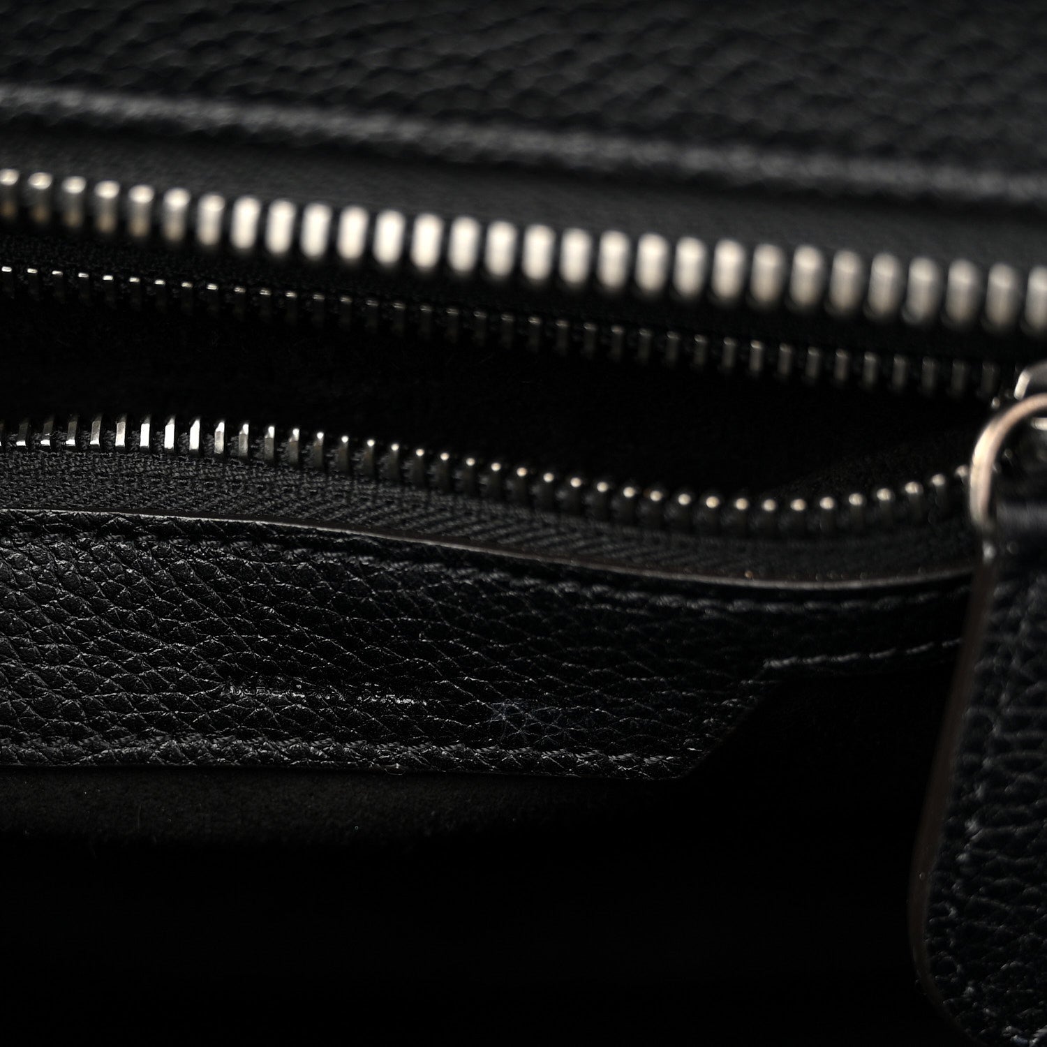 Drummed Calfskin Micro Luggage Black