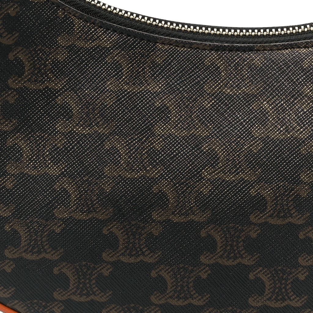 Triomphe Canvas Calfskin Medium Strap Ava Triomphe Shoulder Bag Tan