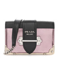 Metallic Vitello Saffiano Cahier Bag Ibisco Black