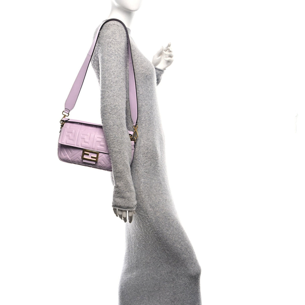 Nappa FF 1974 Embossed Baguette Anemone