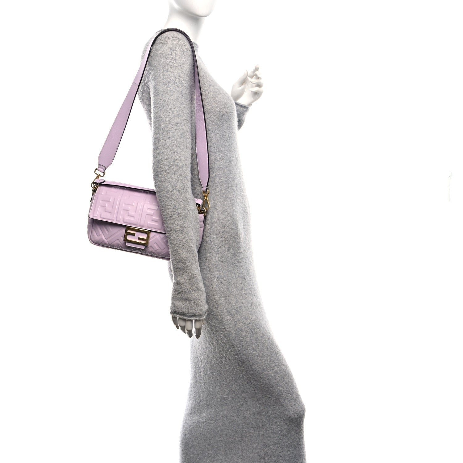 Nappa FF 1974 Embossed Baguette Anemone