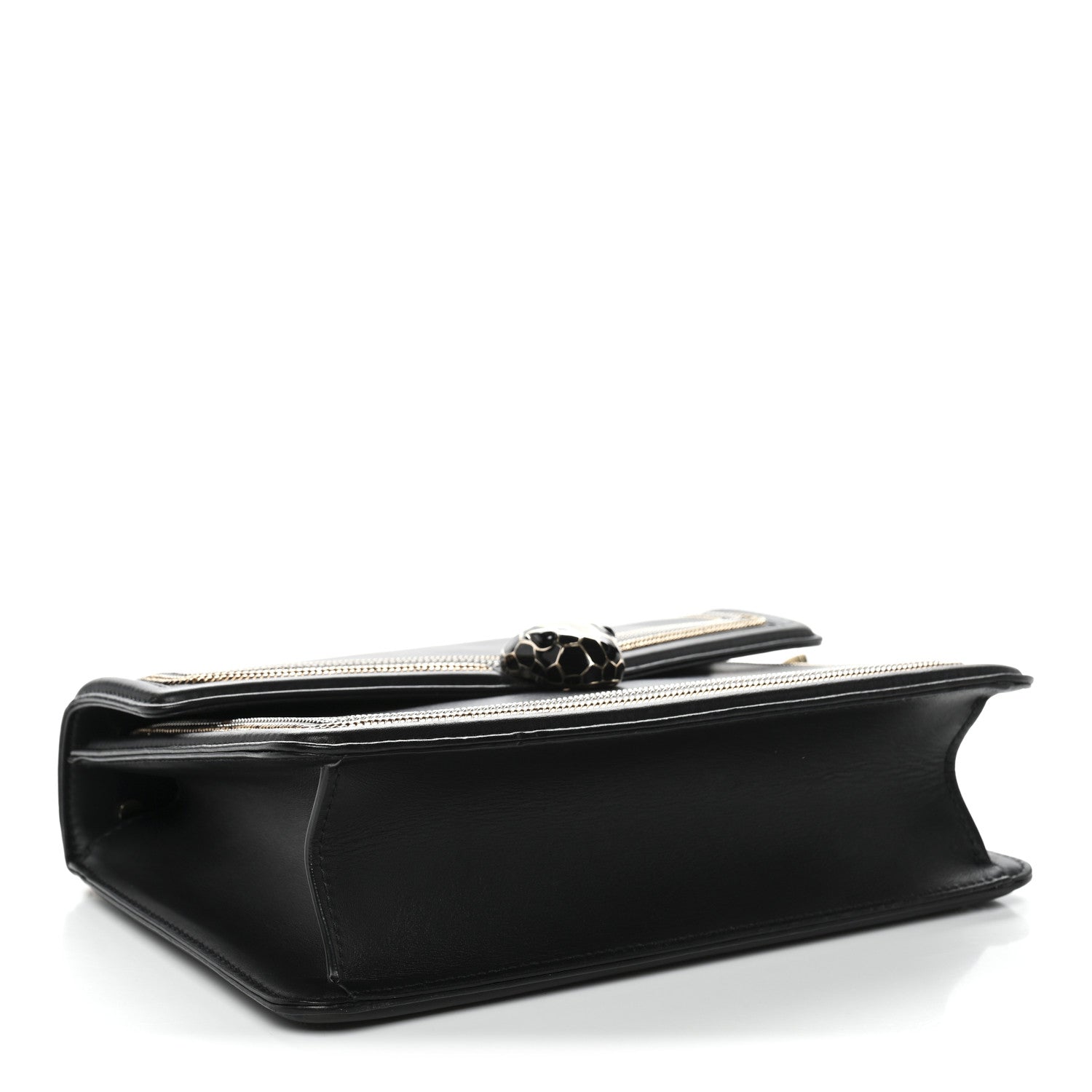 Calfskin Chain Serpenti Forever Crossbody Bag Black