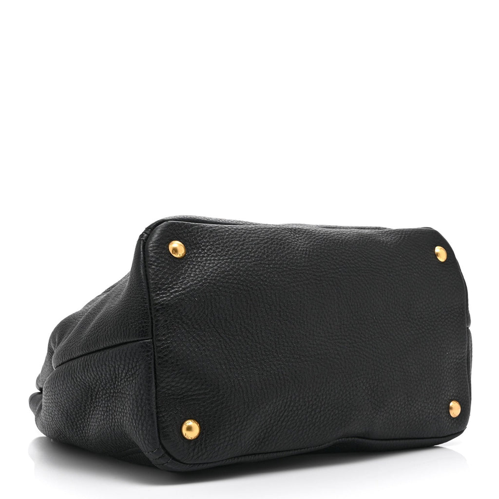 Vitello Daino Tote Black