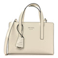 Spazzolato Mini Re-Edition 1995 Double Handle Handbag White