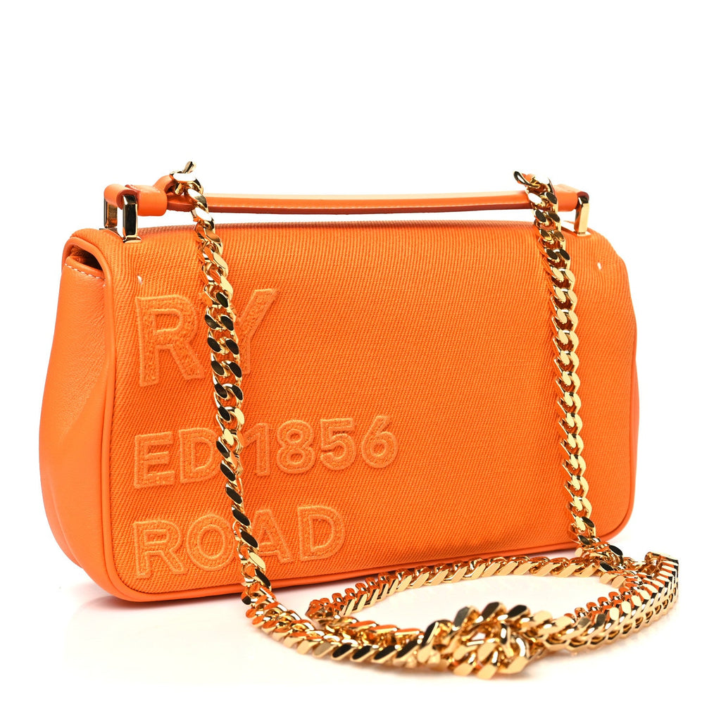 Canvas Horseferry Print Small Lola Bag Deep Orange