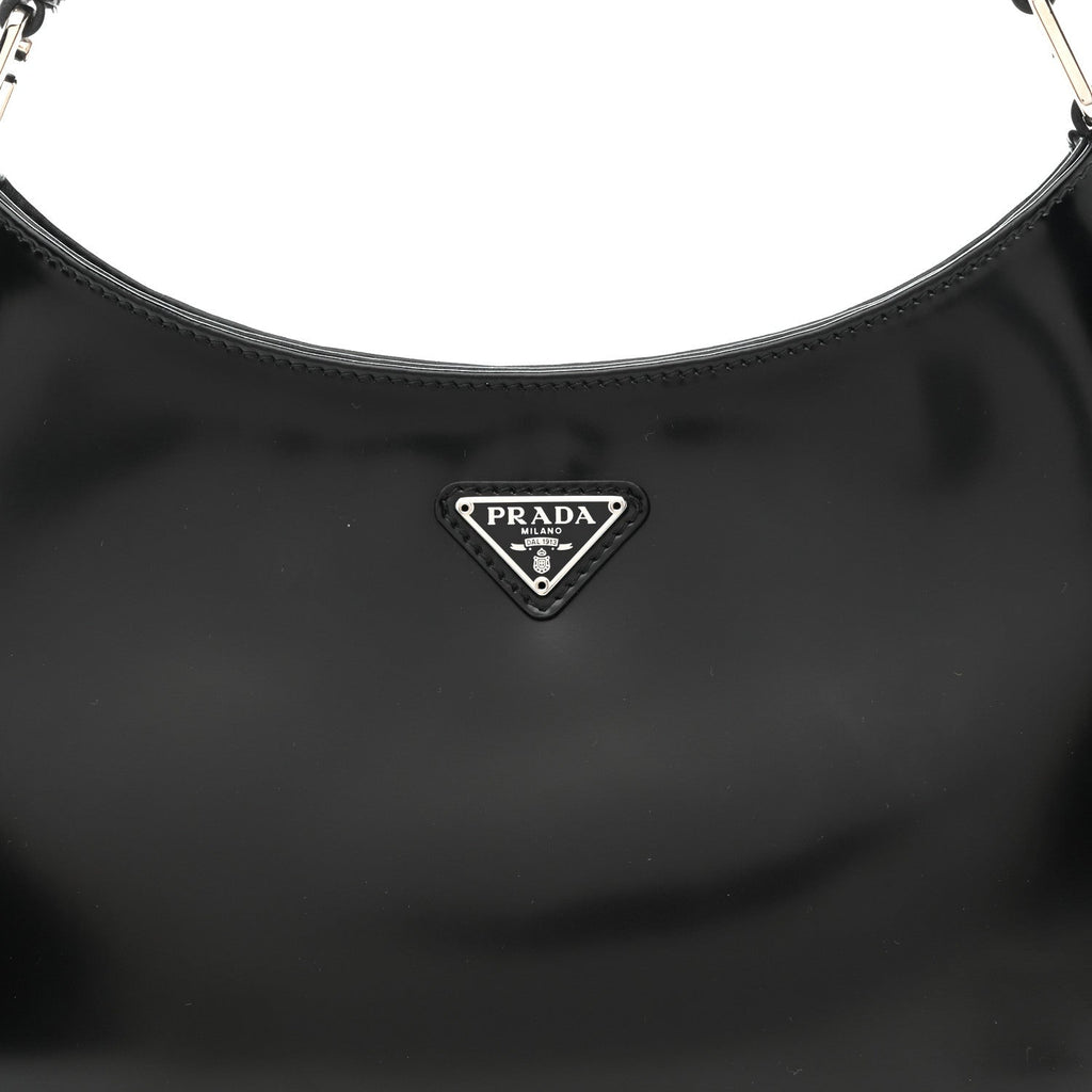 Spazzolato Cleo Shoulder Bag Black