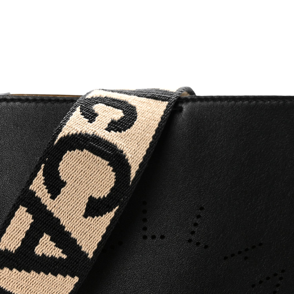 Eco Alter Nappa Perforated Logo Mini Crossbody Black