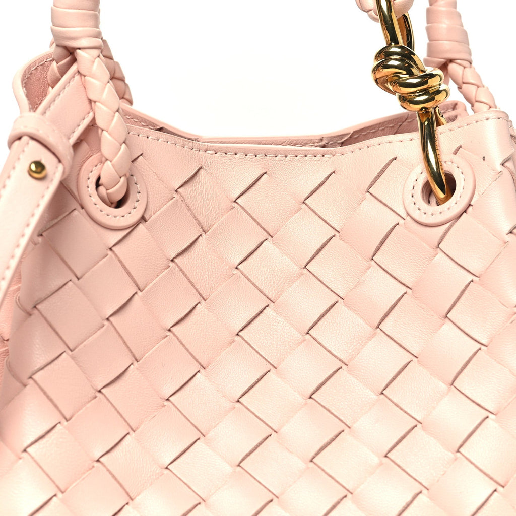 Nappa Intrecciato Small Parachute Shoulder Bag Cameo